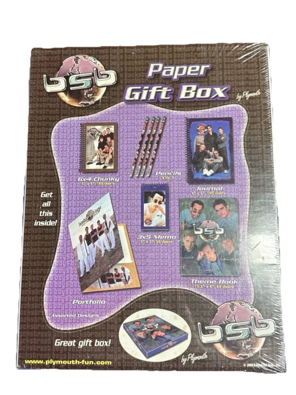Vtg Backstreet Boys 2000 Sealed Stationary Box Journal Notebooks Pencils & More